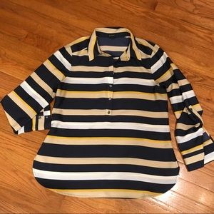 Stripped Blouse ..Ann Taylor Size M